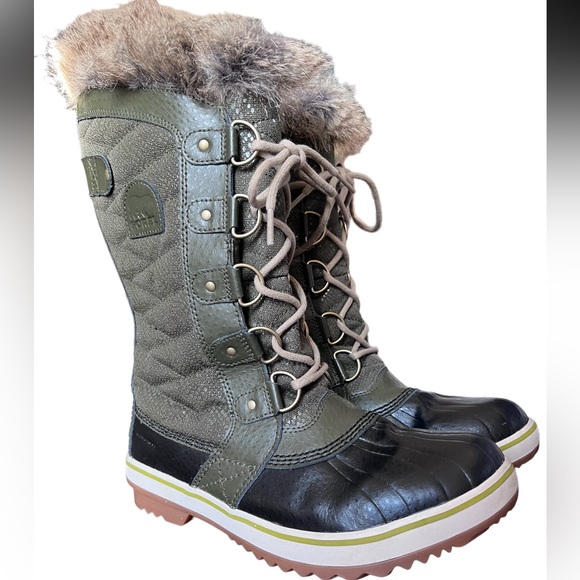 SOREL Women's TOFINO II Waterproof Snow Boots Peatmoss/Black NL2333-213 SIZE 8 - Picture 3 of 14